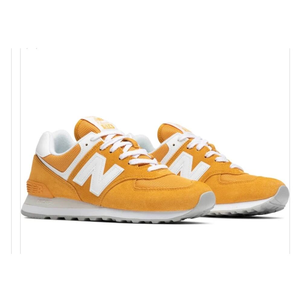 New Balance 574 Yellow White Mens Classic Sneaker Mens Size 10 New No Box